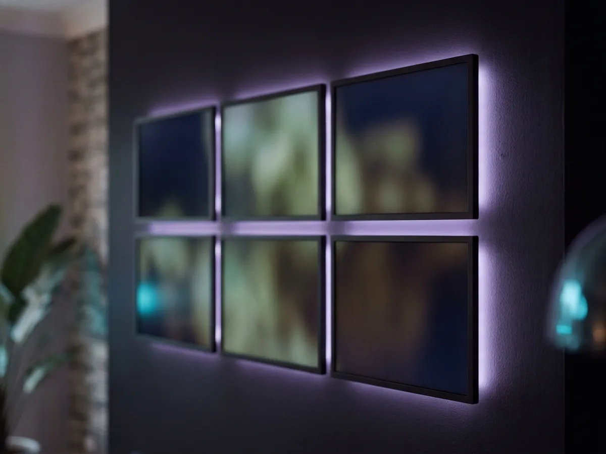 A tidy grid of licensed streaming app icons on a dark screen