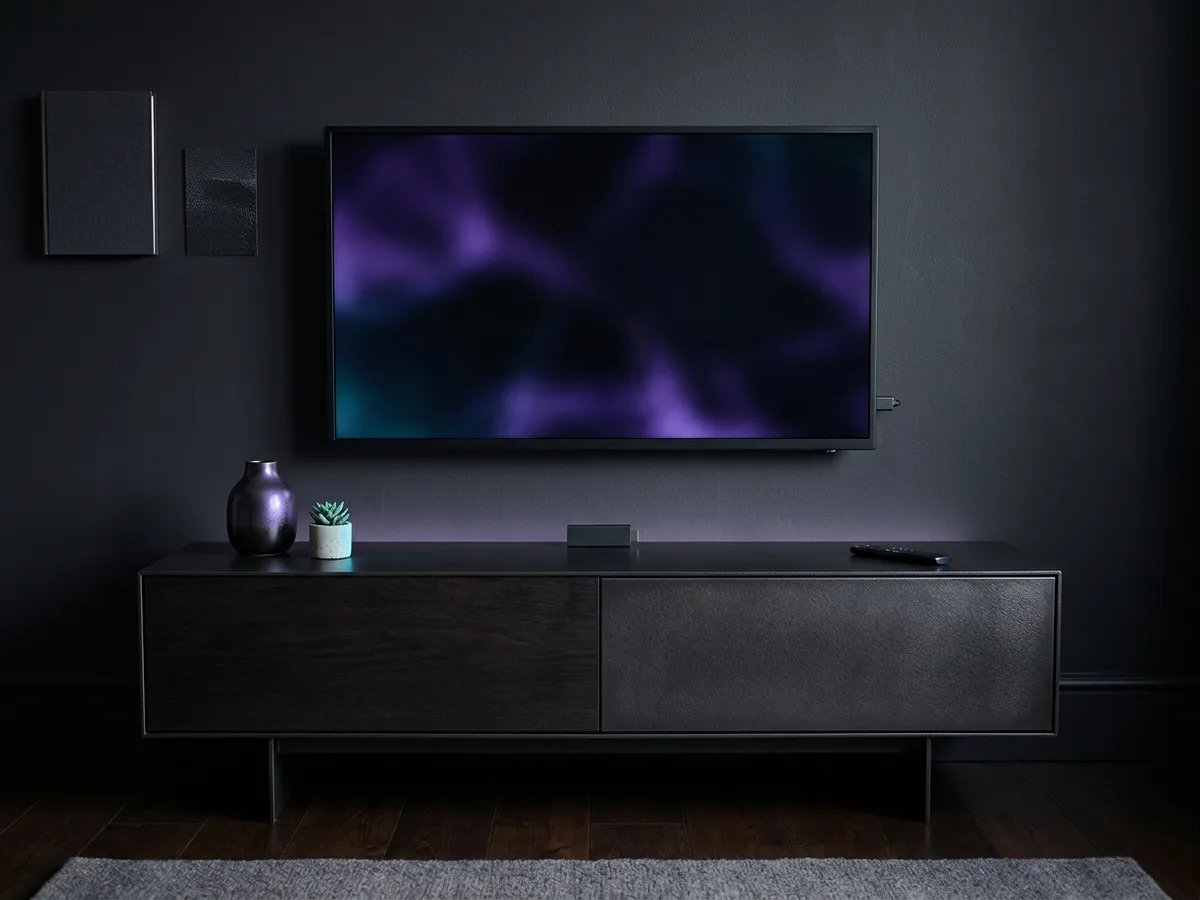 A living room set up for on-demand viewing only
