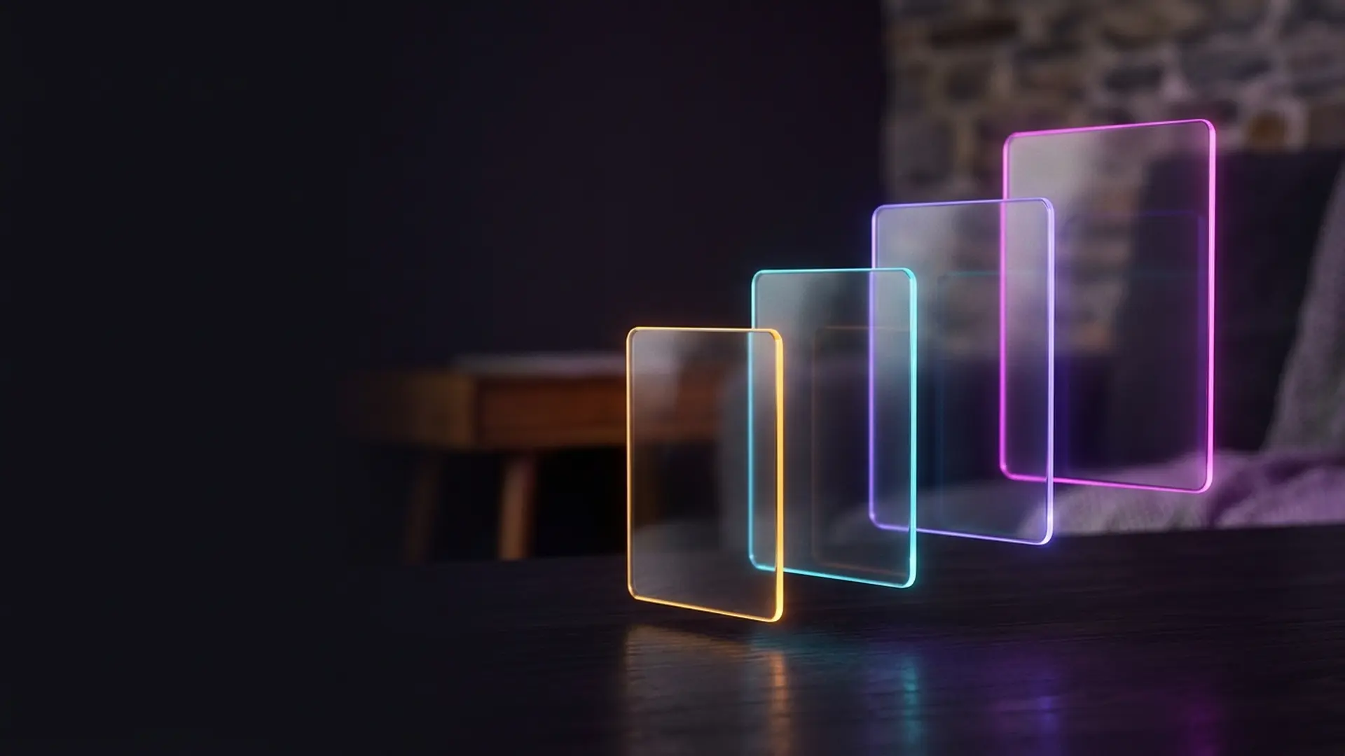 Subscription tiers represented as ascending glowing plinths