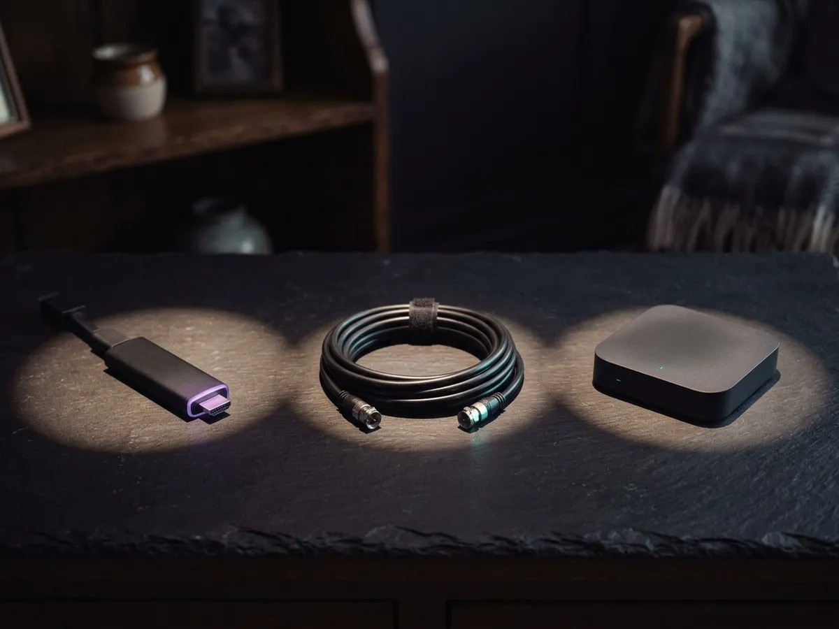 Three alternative streaming setups arranged as options